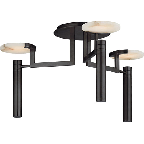 Melange Large Floating Disc Semi-Flush Chandelier